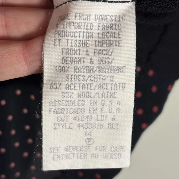 Vintage Colorblock Floral Patchwork Vest By Carole Little 14W - Picture 9 of 9